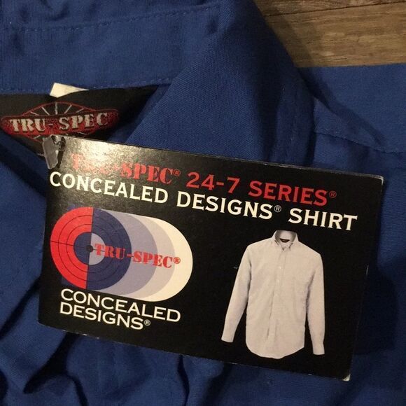 Tru-Spec inner pocket concealed weapon 24-7 button down long sleeve gun shirt S - Picture 4 of 4
